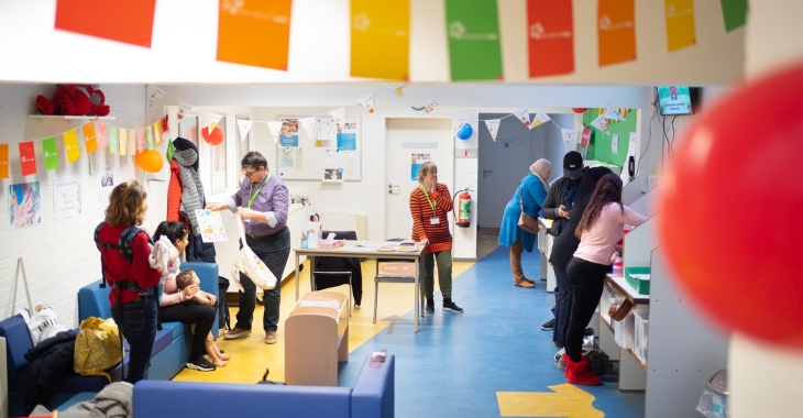 Huis van het Kind, inloopmoment ouders, slinger